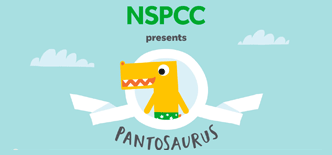 nspcc pantosaurus. Yellow Dinosaur character 